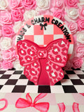 Hot pink Bow Pen Holder