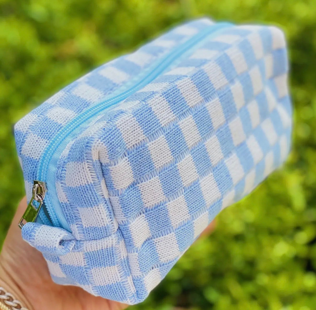 Checkered Cosmetic Bags