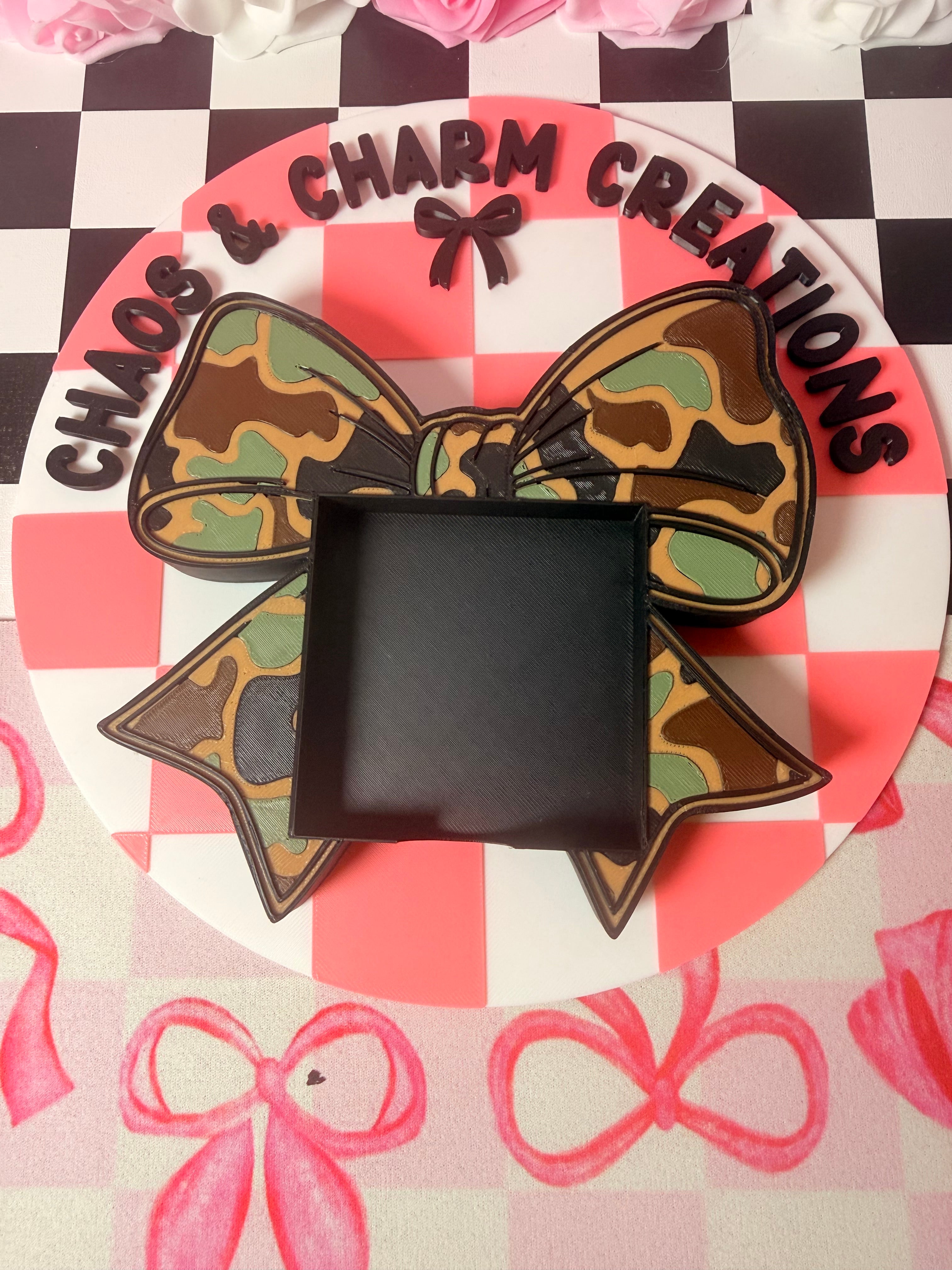 Camo Bow Post-It Holder