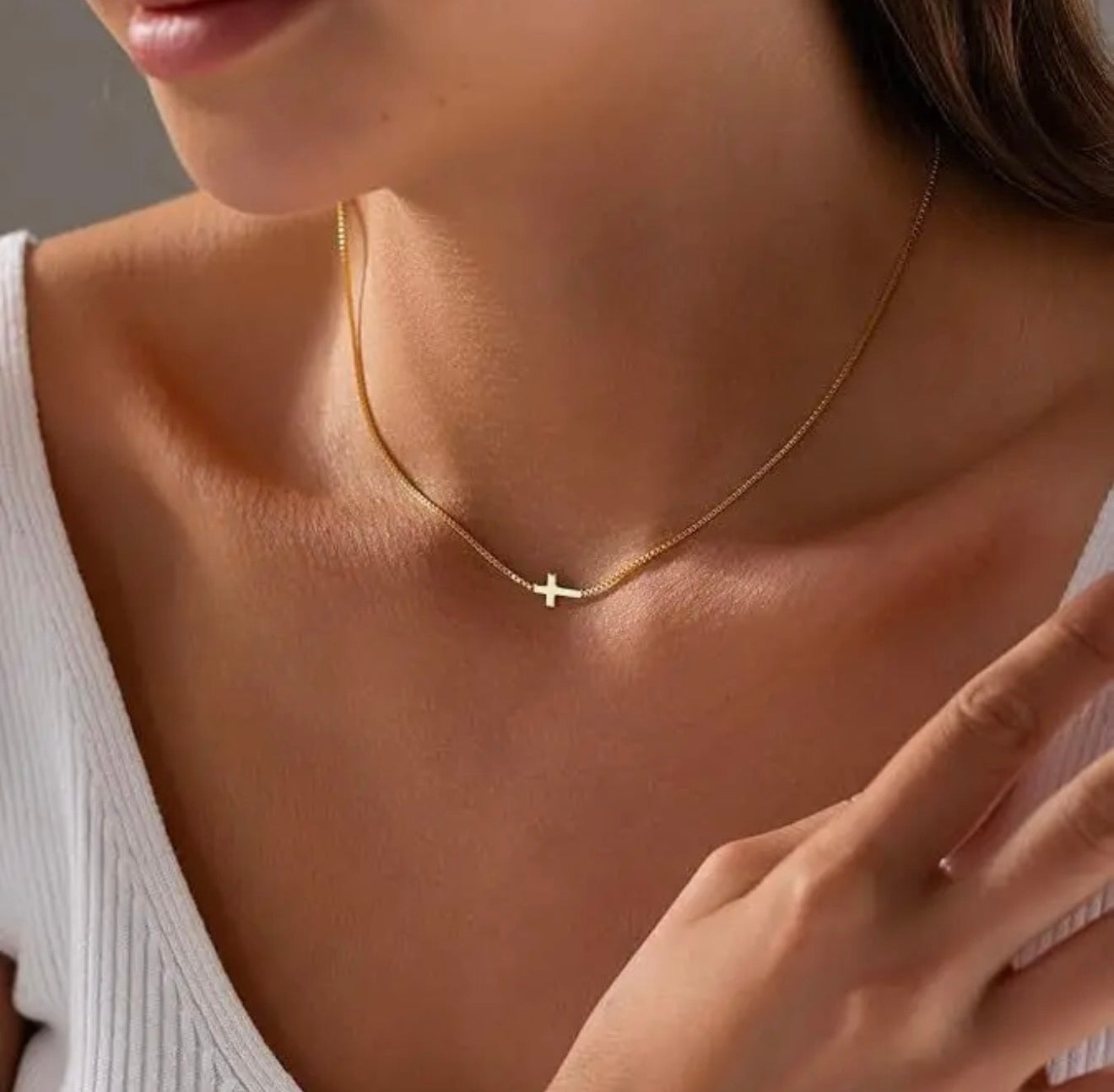 Gold Cross Necklace