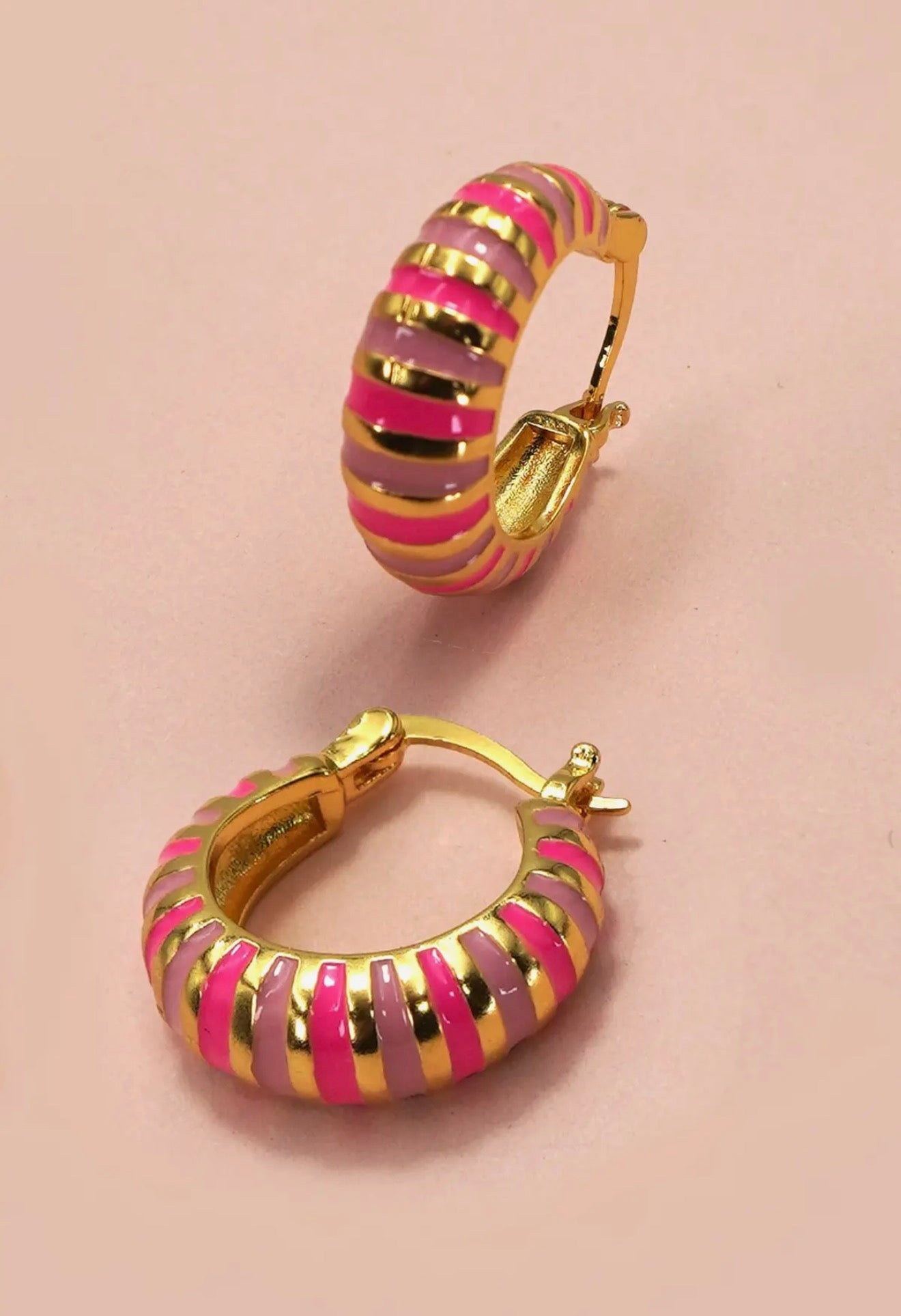Colorful Huggie Hoops