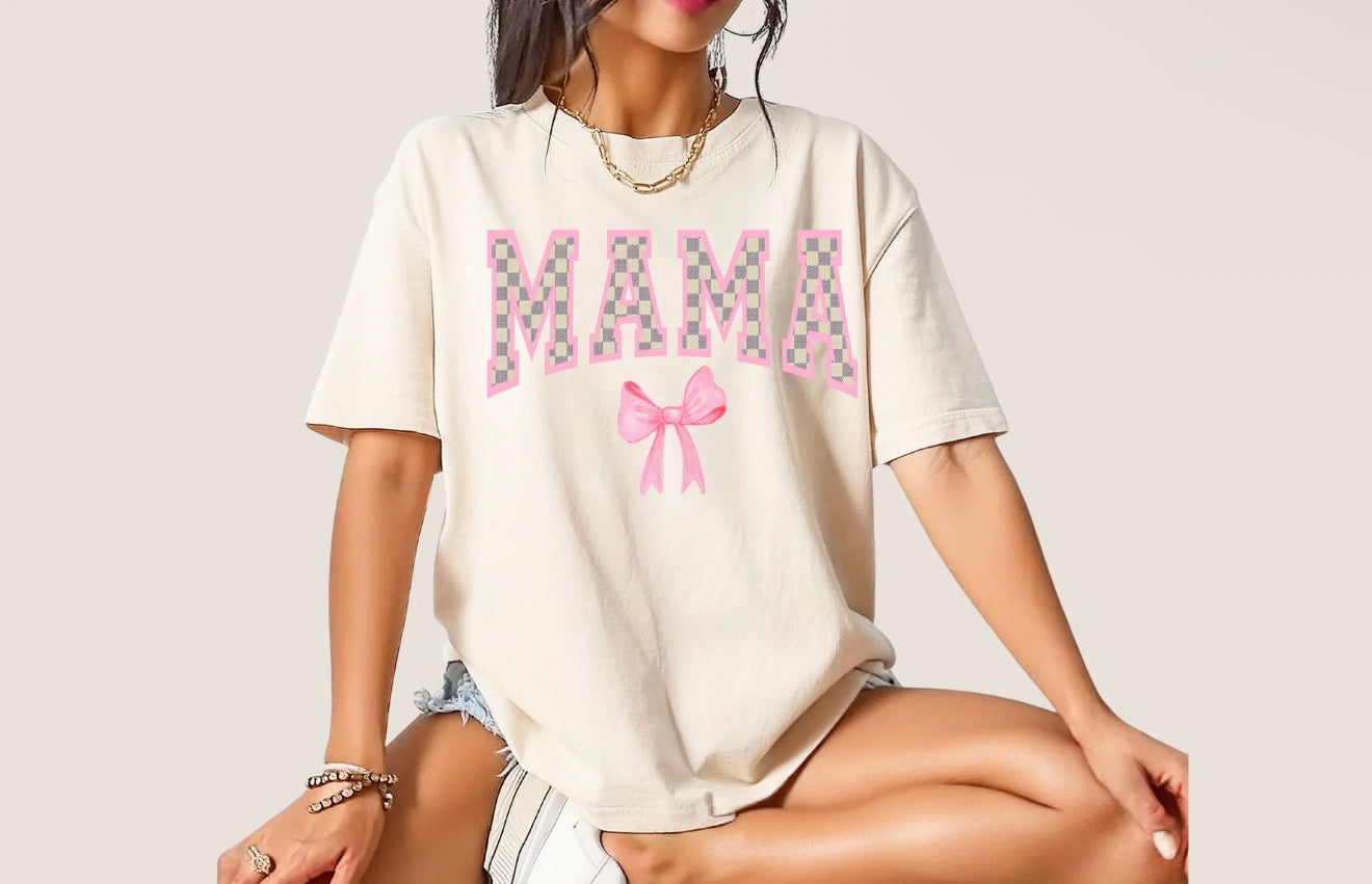 Mama Checkered Tee