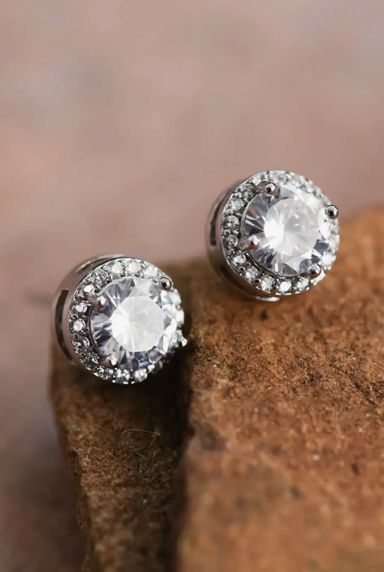 Dainty Round Crystal Studs
