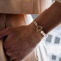 Gold Pearl Clasp Bracelet