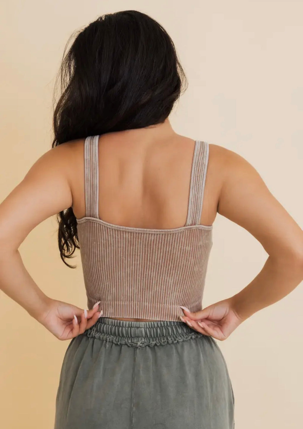 Wash Ribbed Padded Bralette