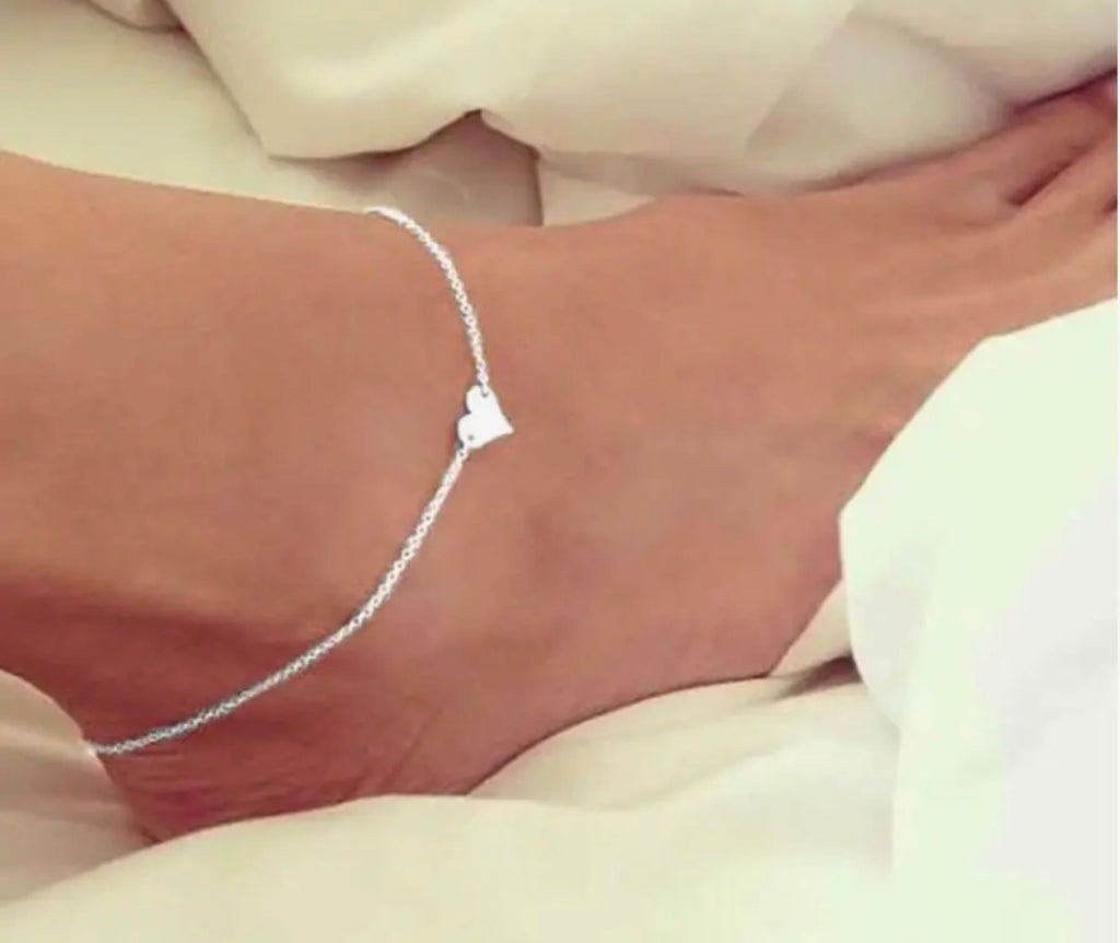 Flat Heart Anklet