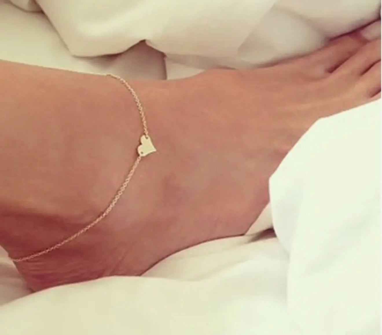 Flat Heart Anklet