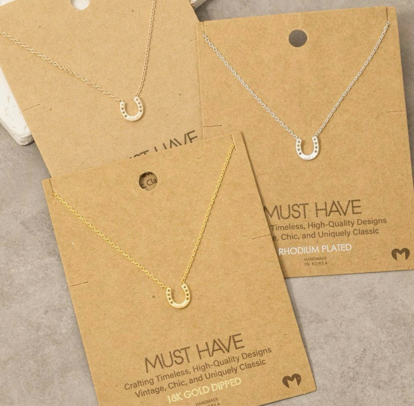 Mini Horseshoe Pendant Necklace